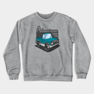 Turquoise Adventurer (White-Based) - 1972 Crewneck Sweatshirt